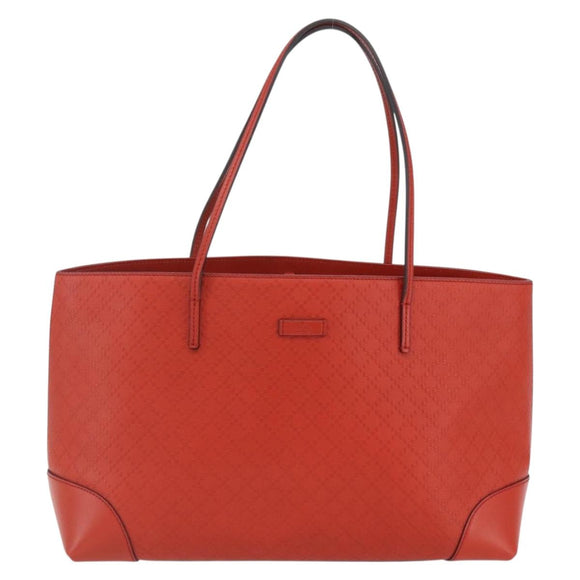 GUCCI Diamante Tote Bag Leder Rot Gold 353397 Auth 164533