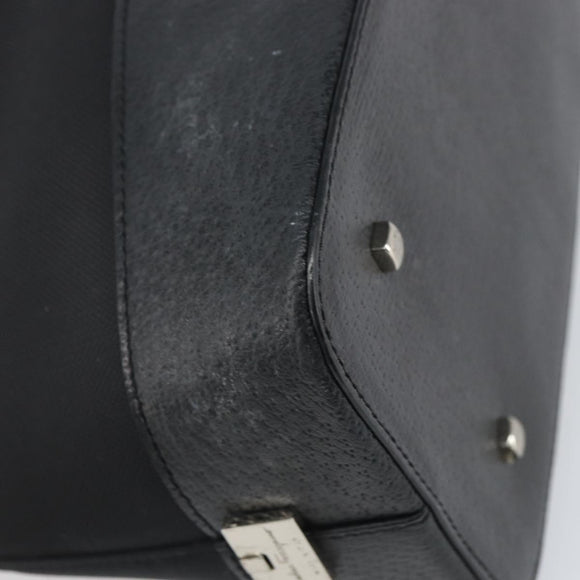 FENDI Zucca Canvas Tote Bag Black Brown Auth 164534