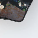 Christian Dior Clutch Bag Nylon Black Silver Auth 164536-10