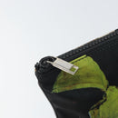 Christian Dior Clutch Bag Nylon Black Silver Auth 164536-13
