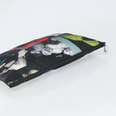 Christian Dior Clutch Bag Nylon Black Silver Auth 164536-6