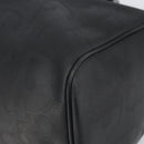 Christian Dior Trotter Canvas Boston Bag PVC Schwarz Gold Auth 164537-9