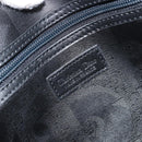 Christian Dior Trotter Canvas Boston Bag PVC Black Gold Auth 164537-11