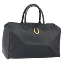 Christian Dior Trotter Canvas Boston Bag PVC Schwarz Gold Auth 164537-1