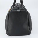 Christian Dior Trotter Canvas Boston Bag PVC Schwarz Gold Auth 164537-4