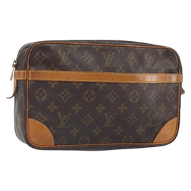 LOUIS VUITTON Monogram Compiegne 28 Clutch Bag M51845 LV Auth 164550