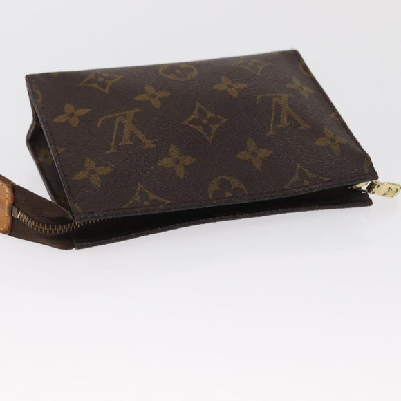 LOUIS VUITTON Monogram Poche Toilette 15 Pouch M47546 LV Auth 164567