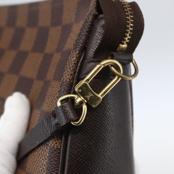 LOUIS VUITTON Damier Ebene Trousse makeup Pouch N51982 LV Auth 164571