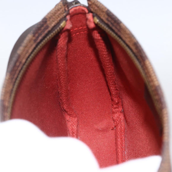 LOUIS VUITTON Damier Ebene Trousse makeup Pouch N51982 LV Auth 164571