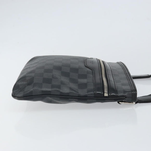 LOUIS VUITTON Damier Graphite Tomas Shoulder Bag N58028 LV Auth 164577