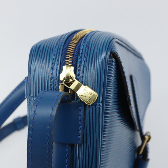 LOUIS VUITTON Epi Jeune Fille MM Shoulder Bag Toledo Blue M52155 LV Auth 164582