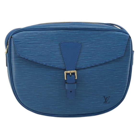 LOUIS VUITTON Epi Jeune Fille MM Shoulder Bag Toledo Blue M52155 LV Auth 164582