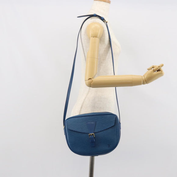 LOUIS VUITTON Epi Jeune Fille MM Shoulder Bag Toledo Blue M52155 LV Auth 164582