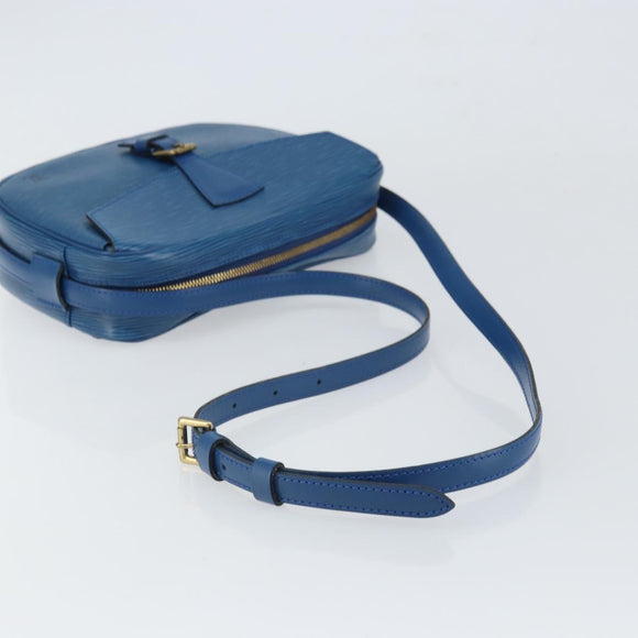 LOUIS VUITTON Epi Jeune Fille MM Shoulder Bag Toledo Blue M52155 LV Auth 164582