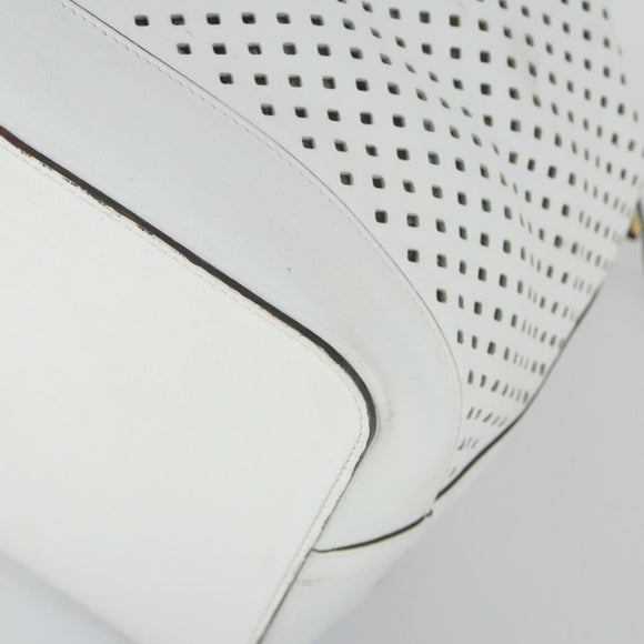 LOUIS VUITTON Perfo Flore Noe Shoulder Bag White LV Auth 164588V