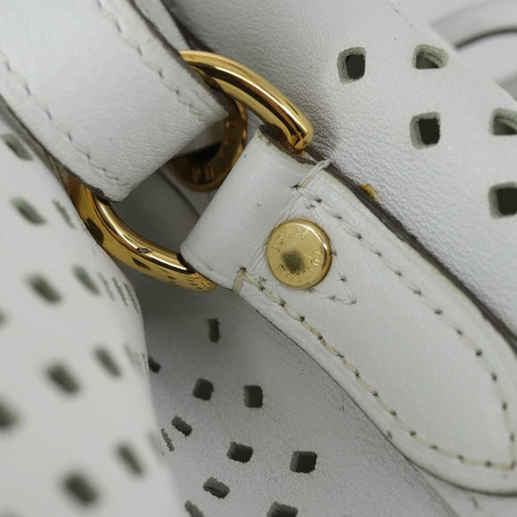 LOUIS VUITTON Perfo Flore Noe Shoulder Bag White LV Auth 164588V