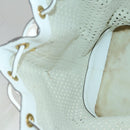 LOUIS VUITTON Perfo Flore Noe Shoulder Bag White LV Auth 164588A-18