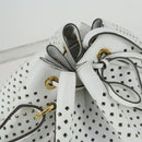 LOUIS VUITTON Perfo Flore Noe Shoulder Bag White LV Auth 164588V-6