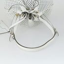 LOUIS VUITTON Perfo Flore Noe Shoulder Bag White LV Auth 164588V-7