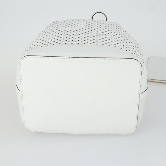 LOUIS VUITTON Perfo Flore Noe Shoulder Bag White LV Auth 164588V