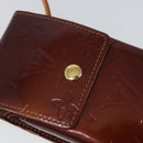 LOUIS VUITTON Monogram Vernis Green Cigarette Case Bronze M91156 LV Auth 164597-17