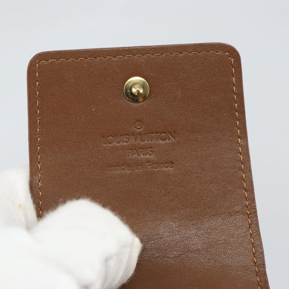 LOUIS VUITTON Monogram Vernis Green Cigarette Case Bronze M91156 LV Auth 164597
