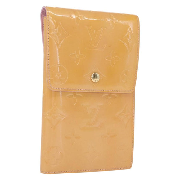 LOUIS VUITTON Monogram Vernis Walker Wallet Marshmallow Pink M91035 Auth 164598