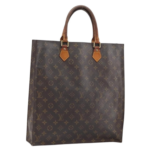 LOUIS VUITTON Monogram Sac Plat Handtasche M51140 LV Auth 164613