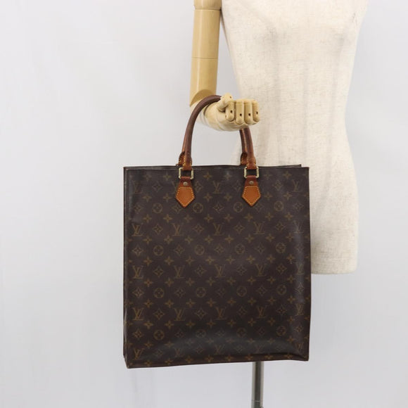 LOUIS VUITTON Monogram Sac Plat Handtasche M51140 LV Auth 164613