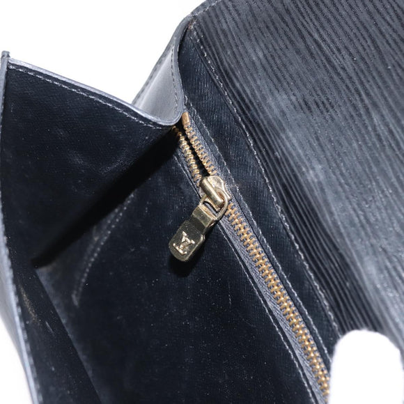 LOUIS VUITTON Epi Art Deco Clutch Bag Black M52632 LV Auth 164629