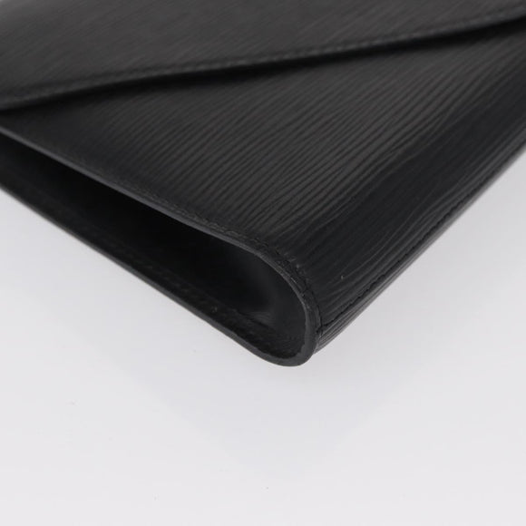 LOUIS VUITTON Epi Art Deco Clutch Bag Black M52632 LV Auth 164629