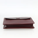CARTIER Must Line Clutch Bag Leather 3 Set Bordeaux Auth 164633-6