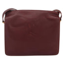 CARTIER Shoulder Bag Leather 2 Set Bordeaux Beige Auth 164635-3