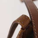 CELINE Macadam Canvas Tote Bag PVC Leather 2 Set Brown Beige Auth 164637-10