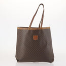 CELINE Macadam Canvas Tote Bag PVC Leather 2 Set Brown Beige Auth 164637-12