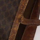 CELINE Macadam Canvas Tote Bag PVC Leather 2 Set Brown Beige Auth 164637-16