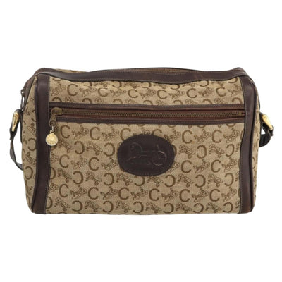 CELINE C Sulky Shoulder Bag 2 Set Black Beige Auth 164638 - 0