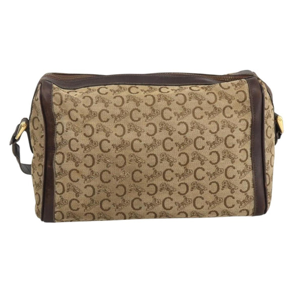 CELINE C Sulky Shoulder Bag 2 Set Black Beige Auth 164638