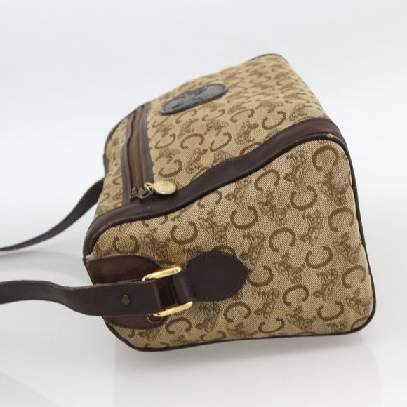 CELINE C Sulky Shoulder Bag 2 Set Black Beige Auth 164638