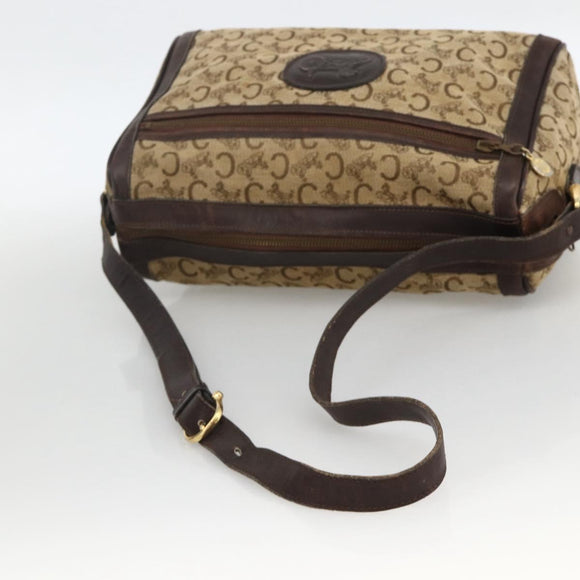 CELINE C Sulky Shoulder Bag 2 Set Black Beige Auth 164638