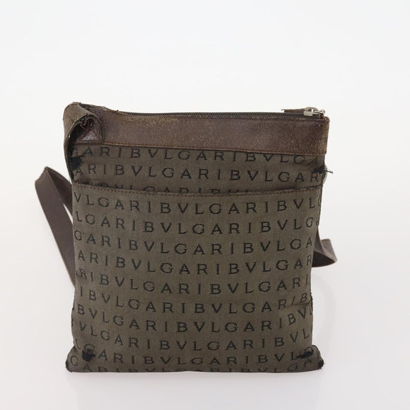 BOTTEGA VENETA Fendi Bulgari Bag Coated Canvas Nylon 3 Set Brown Auth 164639