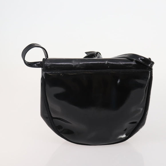 Salvatore Ferragamo Shoulder Bag Canvas Patent leather 3 Set Black Auth 164640
