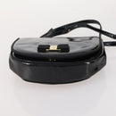 Salvatore Ferragamo Shoulder Bag Canvas Patent leather 3 Set Black Auth 164640-14
