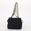 Salvatore Ferragamo Shoulder Bag Canvas Patent leather 3 Set Black Auth 164640-16