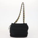 Salvatore Ferragamo Shoulder Bag Canvas Patent leather 3 Set Black Auth 164640-17