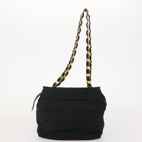 Salvatore Ferragamo Shoulder Bag Canvas Patent leather 3 Set Black Auth 164640