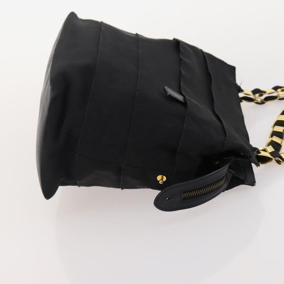Salvatore Ferragamo Shoulder Bag Canvas Patent leather 3 Set Black Auth 164640