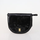 Salvatore Ferragamo Shoulder Bag Canvas Patent leather 3 Set Black Auth 164640-9