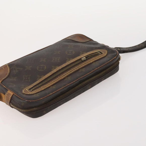 LOUIS VUITTON Monogram Marly Dragonne GM Clutch Bag 4 Set M51825 LV Auth 164641
