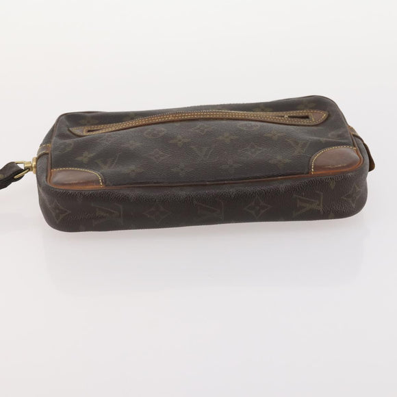 LOUIS VUITTON Monogram Marly Dragonne GM Clutch Bag 4 Set M51825 LV Auth 164641